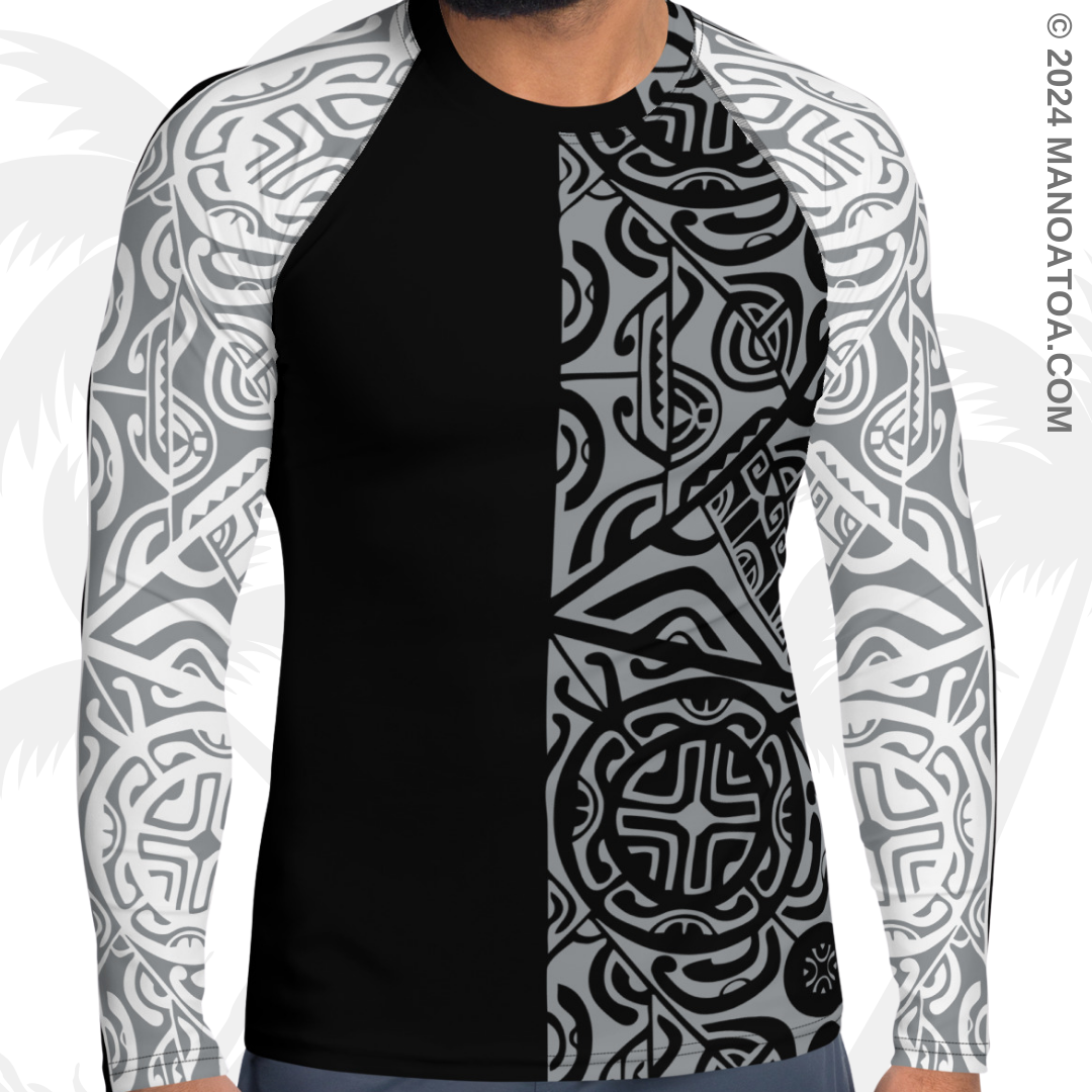 Bold Marquesian Design Rash Guard: Your Ultimate Surf & Match Gear ...